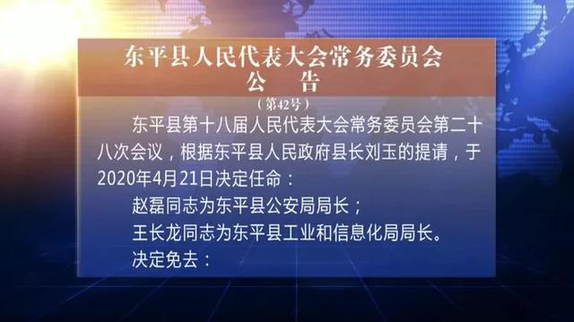 东平县人民政府办公室人事任命，开启未来发展新篇章